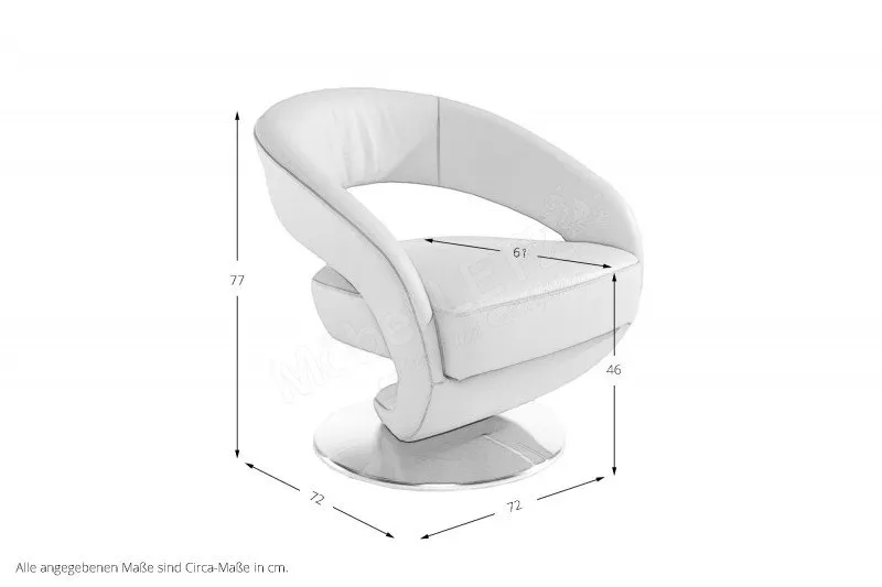 Fauteuil noir dim.